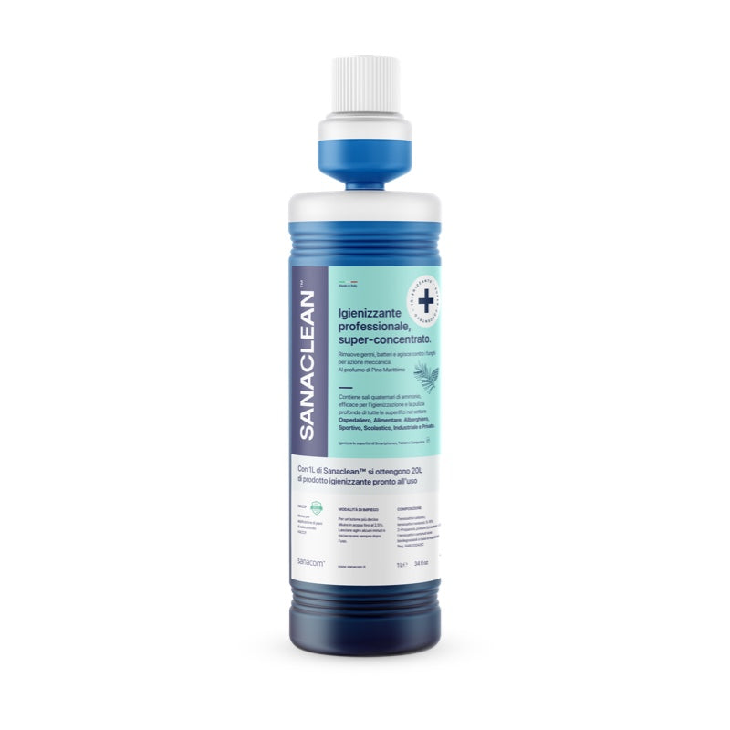 Sanaclean "Profumato" - Igienizzante+Detergente professionale super-concentrato