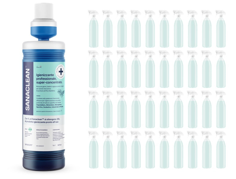 Sanaclean "Profumato" - Igienizzante+Detergente professionale super-concentrato